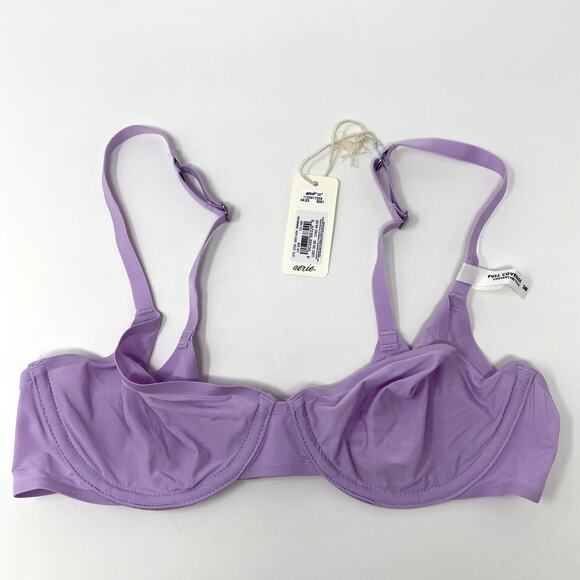 NEW Aerie Smoothez Purple Full Coverage Unlined Underwire Bra 34B - Picture 1 of 3